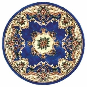 Casa Padrino Tappeto da Soggiorno Barocco di Lusso Blu / Crema - Varie Misure