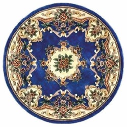 Casa Padrino Tapis de Salon Baroque de Luxe Bleu / Crème - Différentes Tailles