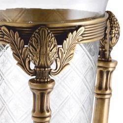 Casa Padrino Candelabro Barroco de Lujo Latón Vintage / Negro Al. 51 cm