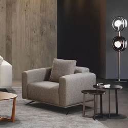 Casa Padrino fauteuil de luxe pour salon et hôtel gris / noir 84 cm - Meubles de luxe