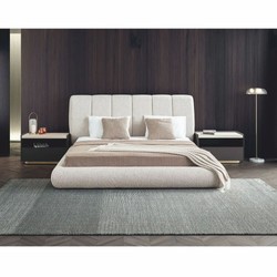 Casa Padrino table de chevet de luxe marron foncé / crème / laiton - Meubles de chambre et d'hôtel