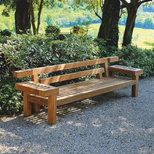 Casa Padrino banco de jardín de teca de lujo marrón 265 cm - Muebles de jardín de teca