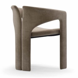 Casa Padrino chaise de salle à manger de luxe avec accoudoirs marron H. 76 cm - Meubles de salle à manger