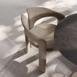 Casa Padrino chaise de salle à manger de luxe avec accoudoirs marron H. 76 cm - Meubles de salle à manger