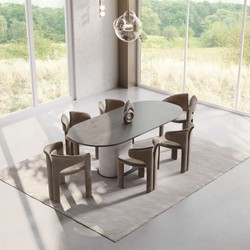 Casa Padrino chaise de salle à manger de luxe avec accoudoirs marron H. 76 cm - Meubles de salle à manger