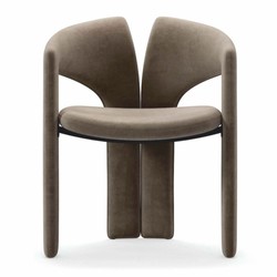 Casa Padrino chaise de salle à manger de luxe avec accoudoirs marron H. 76 cm - Meubles de salle à manger