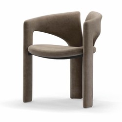Casa Padrino chaise de salle à manger de luxe avec accoudoirs marron H. 76 cm - Meubles de salle à manger