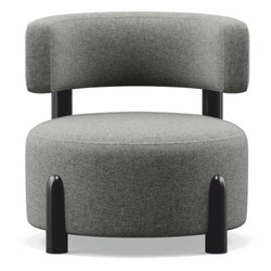 Casa Padrino Luxury Living Room & Hotel Armchair Gray / Black 90 cm - Luxury Furniture