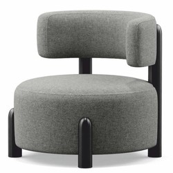 Casa Padrino Luxury Living Room & Hotel Armchair Gray / Black 90 cm - Luxury Furniture