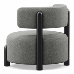 Casa Padrino Luxury Living Room & Hotel Armchair Gray / Black 90 cm - Luxury Furniture