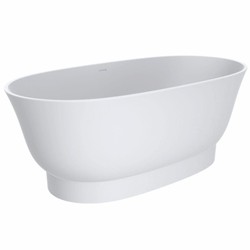 Casa Padrino bañera de lujo independiente Art Deco de lujo blanco mate 160 cm Casa Padrino bañera de lujo independiente Art Deco de lujo blanco mate 160 cm