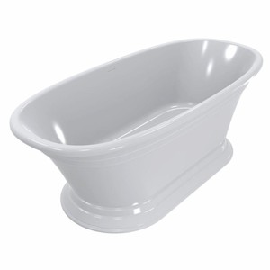Casa Padrino Freistehende Luxus Art Deco Badewanne Hochglanz Weiß 175 cm