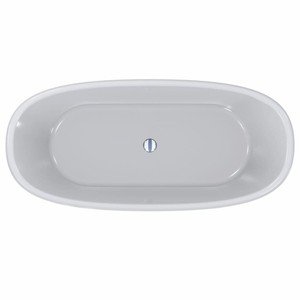Casa Padrino Freistehende Luxus Art Deco Badewanne Hochglanz Weiß 175 cm