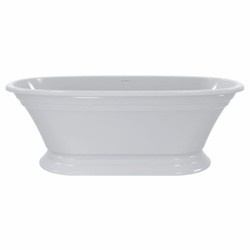 Casa Padrino baignoire Art Deco de luxe autoportante blanc brillant 175 cm
