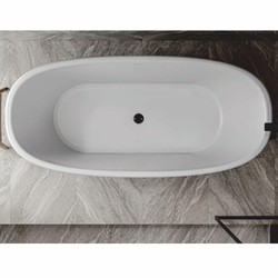 Casa Padrino baignoire Art Deco de luxe autoportante blanc brillant 175 cm