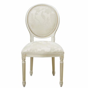 Luxus Barock Esszimmer Stuhl Weiß Gold
