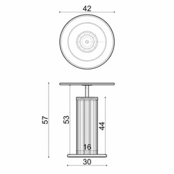 Casa Padrino Luxury Side Table with Glass Top Gray / Copper H. 57 cm - Luxury Furniture