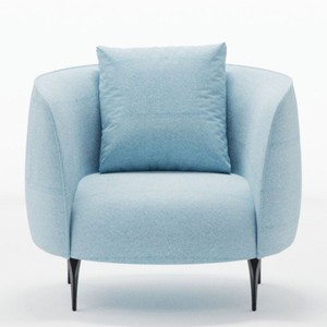 Casa Padrino Luxury Living Room & Hotel Armchair Light Blue / Black - Luxury Furniture