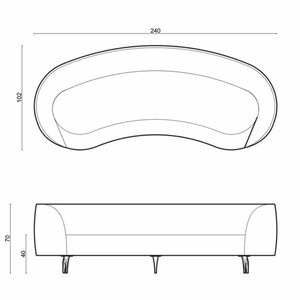 Casa Padrino Luxus Sofa Hellgrau / Schwarz 240 cm - Luxus Wohnzimmer & Hotel Möbel