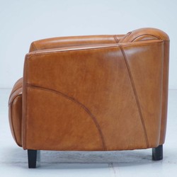 Casa Padrino Luxury Leather Armchair Brown / Black 75 x 83 x H. 70 cm - Genuine Leather Living Room Furniture Casa Padrino Luxury Leather Armchair Brown / Black 75 x 83 x H. 70 cm - Genuine Leather Living Room Furniture