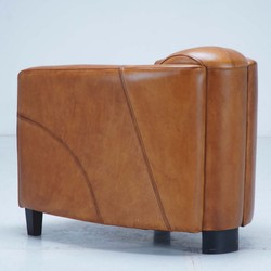 Casa Padrino Luxury Leather Armchair Brown / Black 75 x 83 x H. 70 cm - Genuine Leather Living Room Furniture Casa Padrino Luxury Leather Armchair Brown / Black 75 x 83 x H. 70 cm - Genuine Leather Living Room Furniture