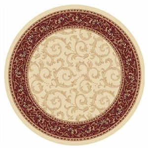Casa Padrino Tappeto da Soggiorno Barocco di Lusso Crema / Bordeaux Rosso - Varie Misure