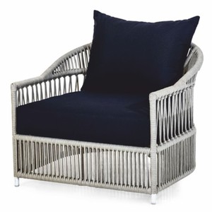 Casa Padrino sillón de jardín de lujo gris / negro 86 x 98 x Al. 76 cm - Muebles de jardín