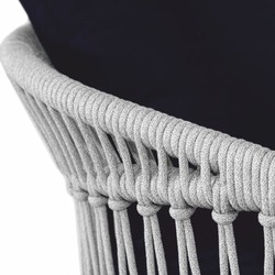 Casa Padrino Luxury Garden Armchair Gray / Black 86 x 98 x H. 76 cm - Garden Furniture