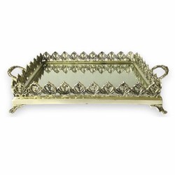 Verspiegeltes Barock Tablett Serviertablett Gold