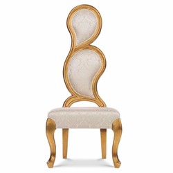 Casa Padrino sillón barroco de lujo lado derecho plata / oro Al. 142 cm - Muebles barrocos