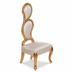 Casa Padrino sillón barroco de lujo lado derecho plata / oro Al. 142 cm - Muebles barrocos