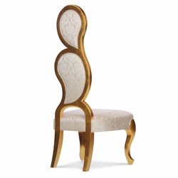 Casa Padrino sillón barroco de lujo lado derecho plata / oro Al. 142 cm - Muebles barrocos