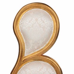 Casa Padrino sillón barroco de lujo lado derecho plata / oro Al. 142 cm - Muebles barrocos