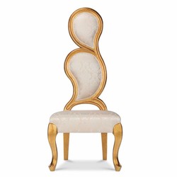 Casa Padrino Luxury Baroque Armchair Left Side Silver / Gold H. 142 cm - Baroque Furniture