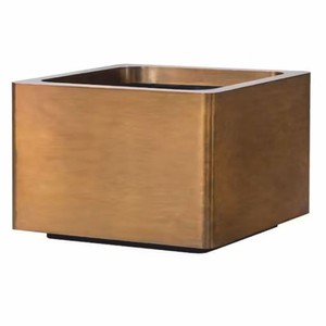 Casa Padrino vaso da fiori di lusso ottone antico 70 cm - Vaso per piante quadrata