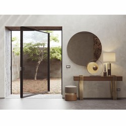 Luxus Konsole mit Schublade Braun Messing