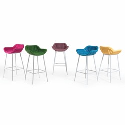 Casa Padrino Luxury Garden Bar Stool Pink / White - Luxury Garden & Patio Furniture