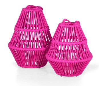 Casa Padrino ensemble de lanternes de jardin roses de luxe - Accessoires de décoration de jardin