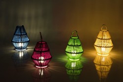 Casa Padrino Luxury Garden Lantern Set Pink - Garden & Patio Deco Accessories