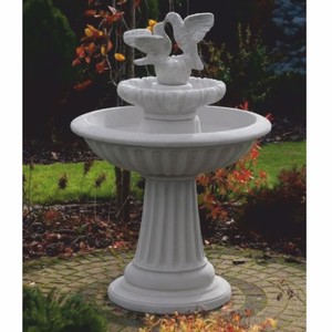 Casa Padrino Fuente Art Nouveau 2 Palomas Gris Ø 92 x A. 136 cm