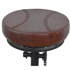 Casa Padrino sgabello da bar in stile industriale nero / marrone A. 80 cm - Mobili bar