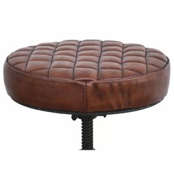 Casa Padrino Industrial Style Stool Black / Brown H. 50 cm - Industrial Style Furniture