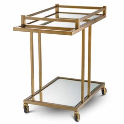 Casa Padrino carrello da portata di lusso ottone 78 x 46 x A. 79 cm - Accessori per hotel e ristoranti