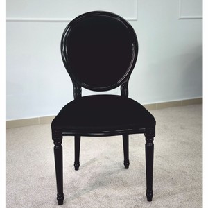Casa Padrino Luxus Barock Esszimmer Stuhl Schwarz H. 98 cm - Barockstil Möbel