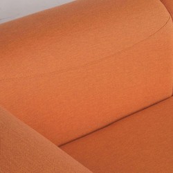 Casa Padrino sofá de lujo naranja / negro 240 cm - Interior de salón y hotel