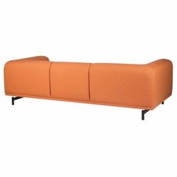 Casa Padrino sofá de lujo naranja / negro 240 cm - Interior de salón y hotel