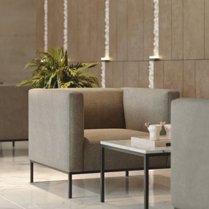 Casa Padrino fauteuil de luxe pour salon et hôtel gris / noir 90 cm - Intérieur de luxe