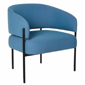 Casa Padrino fauteuil de luxe pour salon et hôtel bleu / noir 72 cm - Mobilier de luxe