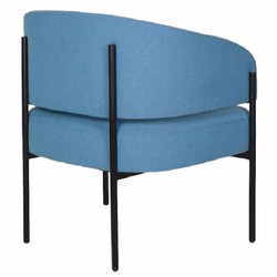Casa Padrino fauteuil de luxe pour salon et hôtel bleu / noir 72 cm - Mobilier de luxe