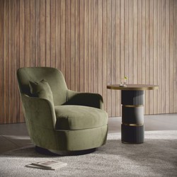 Casa Padrino Luxury Side Table Dark Gray / Brass H. 65 cm - Living Room & Hotel Furniture